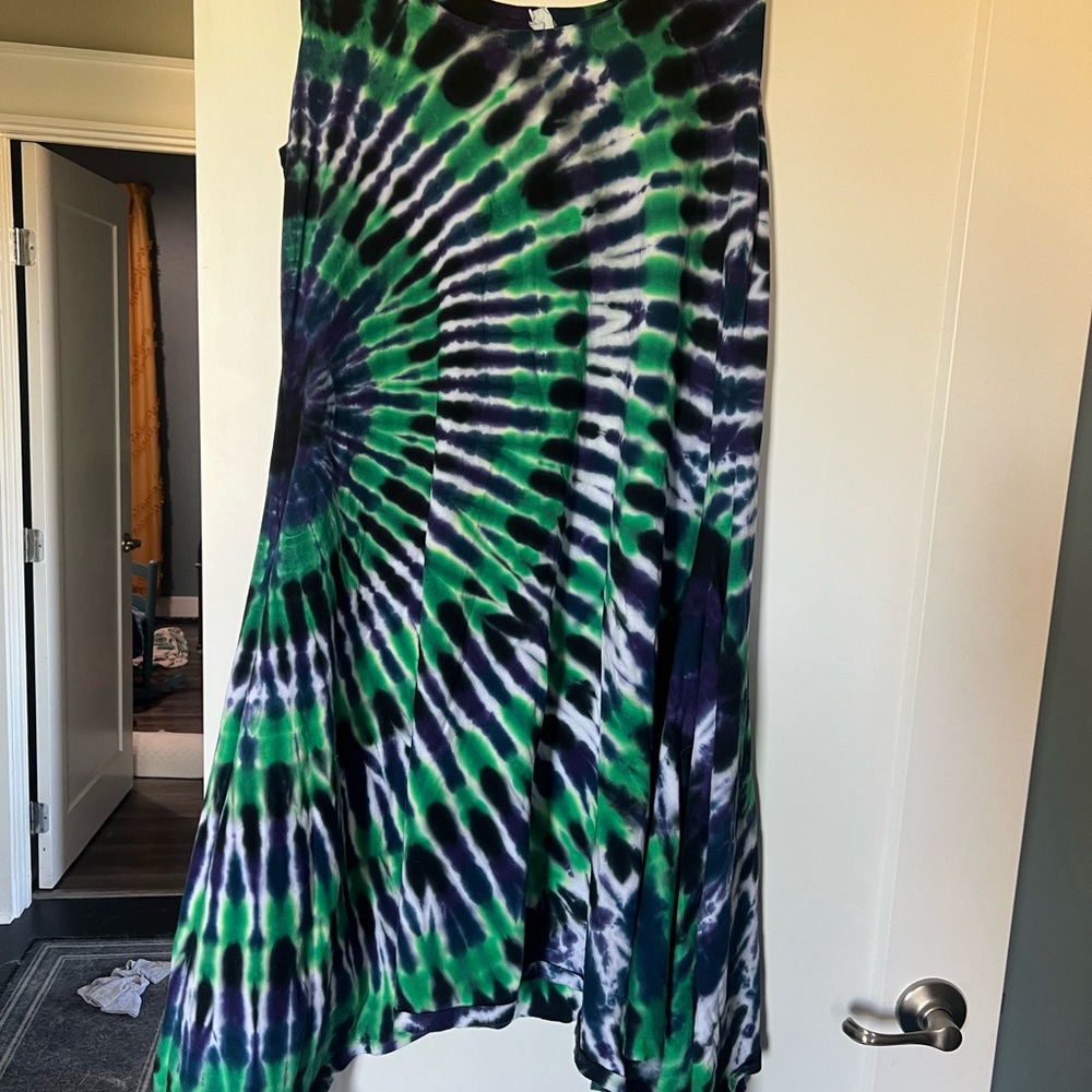 Tie-Dye Green and purple Women's dress
